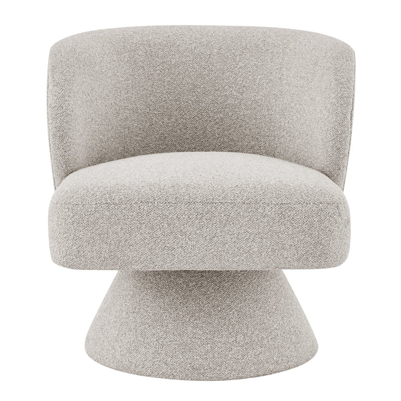 Crystalle Upholstered Swivel Barrel Chair
