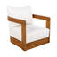Fauteuil club d'extérieur en bois d'acacia
