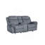 Causeuse inclinable en velours bicolore avec port USB et console