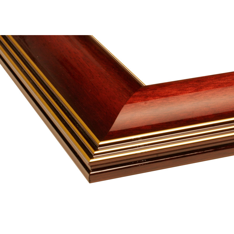 Brodeur Brown Wood Beveled Picture Frame with Mat