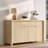 Quandro 63" Sideboard Modern Natural Wood Coffee Bar With 4 Doors And Adjustable Shelves For Kitchen
