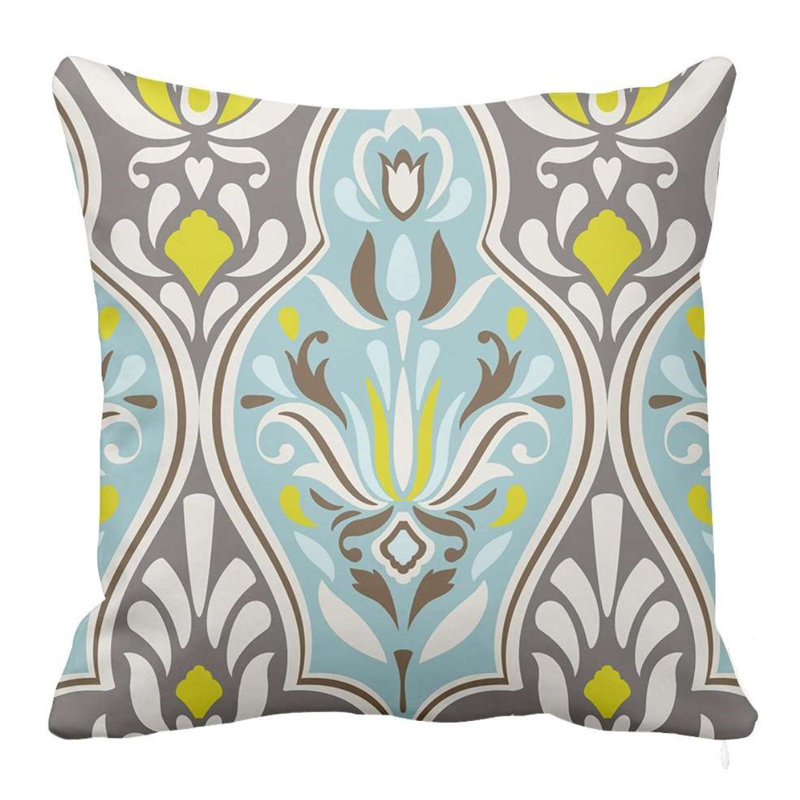 Damask Reversible Throw Pillow