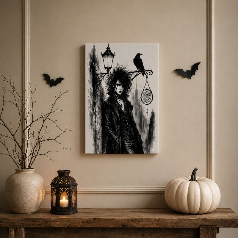 Art mural sur toile noir et blanc, H 24 po x l 16 po