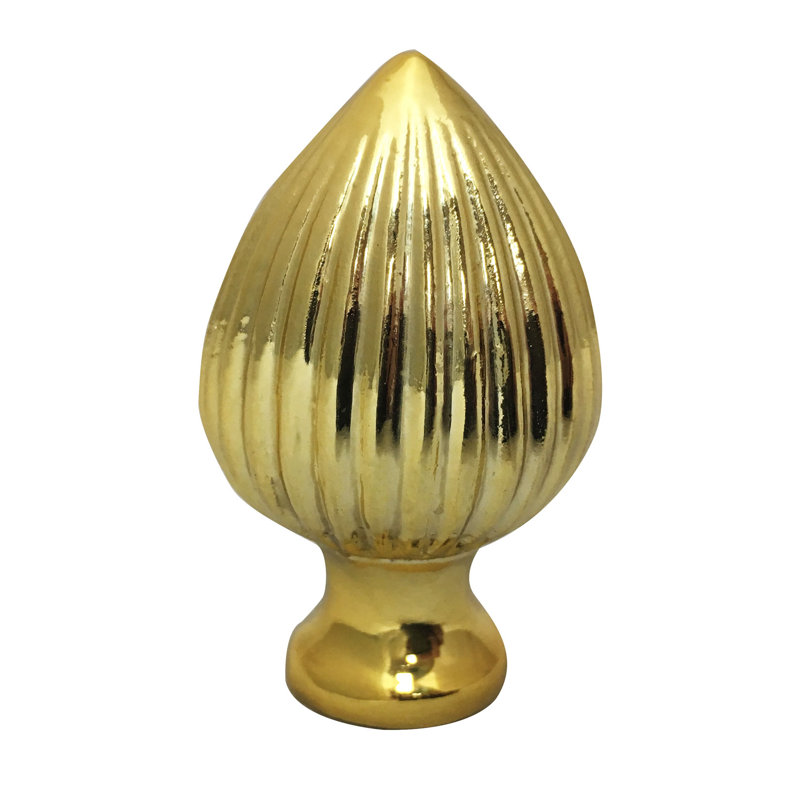 Faîteau lampe à poires à côtes, Laiton poli