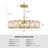 10-Light Dimmable Modern Drum Crystal Chandelier