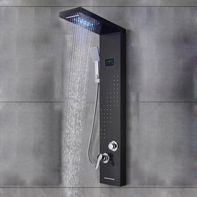 Panneau de douche 48 po avec pomme de douche fixe