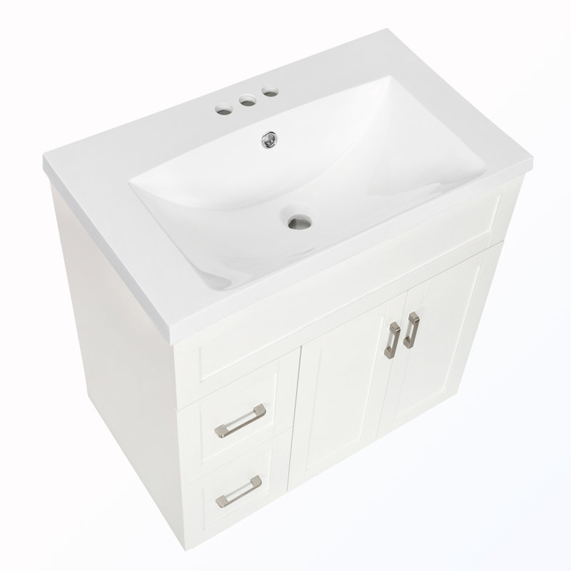 Meuble-lavabo avec 2 tiroirs et tablette réglable