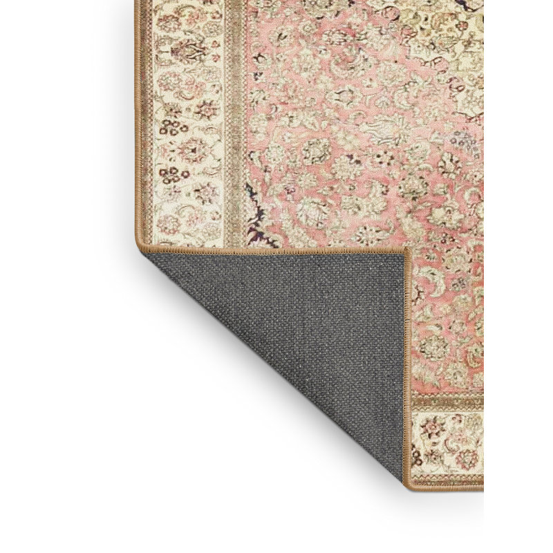 Tapis traditionnel Kramfors Mehroon / noir / bleu, Rectangle 7 pi x 10 pi