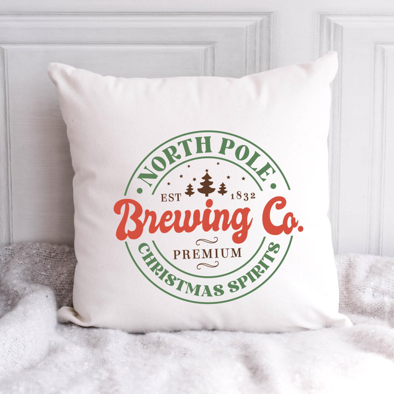 Coussin décoratif en polyester Christmas Sign-02_1, 14 po x 14 po