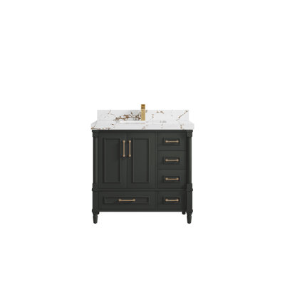 36'' Single Bathroom Vanity with Quartz Top