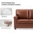 Ansela 56" Leather Loveseat Sofa with Nailhead Trim-82851913