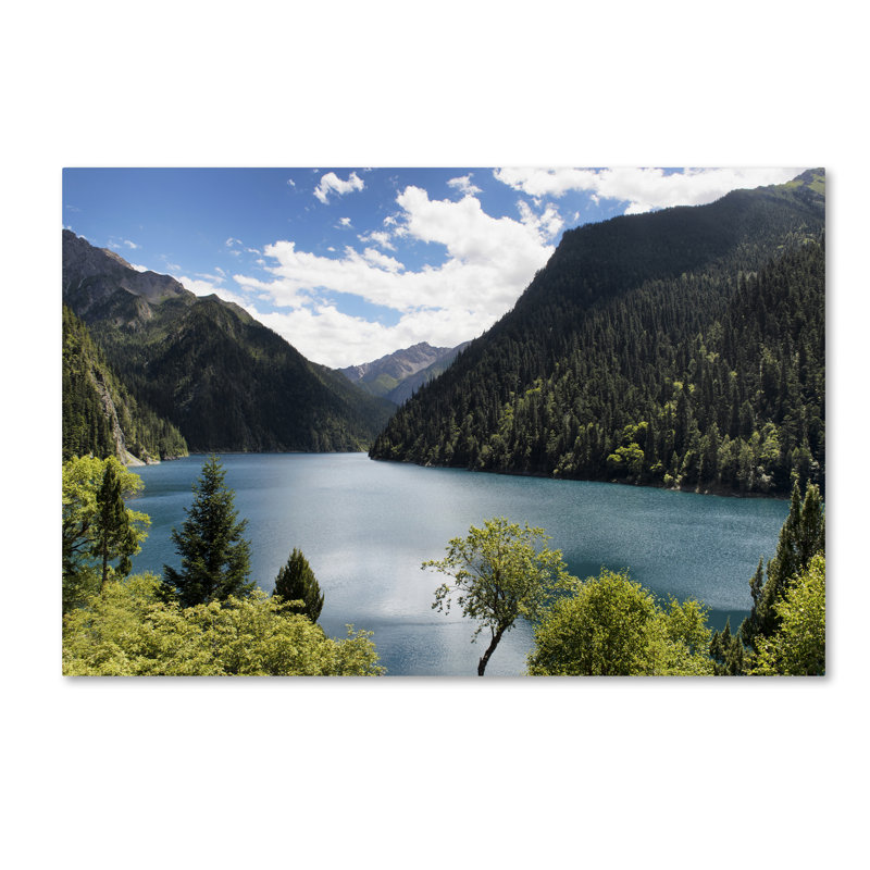 Cosey "Long Lake" par Philippe Hugonnard, reproduction de photo sur toile tendue, H 12 po x l 19 po x P 2 po