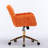 Orange Office Chair With Artificial Alpaca Wool Padding, Golden Metal Base, 320Mm Enlarged 40 Reclining Feature In Color, Wool, Expanded Base For Bedroom-1121299531