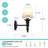 12.2" H Indoor 1-Light Armed Sconce With Tapered Fabric Shade-716055319
