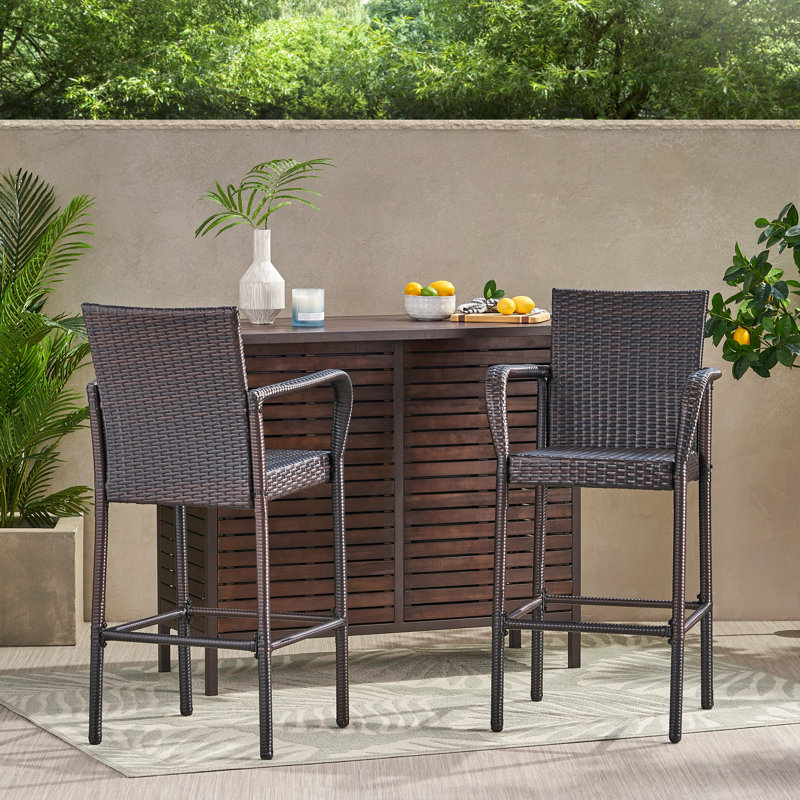 Tabouret de bar Littleton, Brun