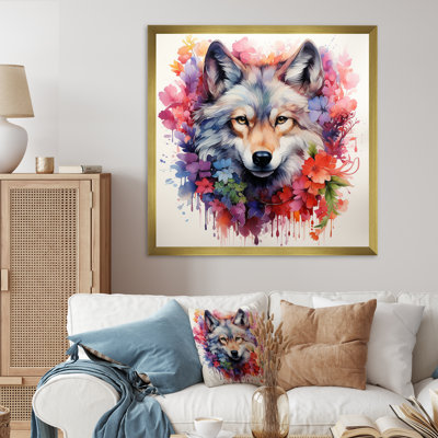 Popart Art Wolf Portrait II - art mural côtier