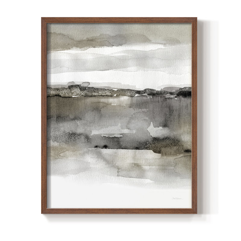 Neutral Harmony Framed Print - Solid Wood, Brown, 20" H x 16" W