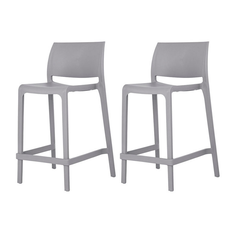 Ensemble de deux chaises de bar 26 po gris