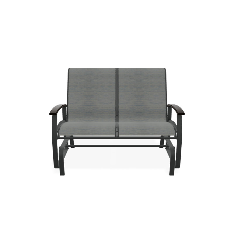 Belle Isle Outdoor Glider, Night, Kona P10, Textured Graphite