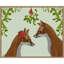 «Foxes and Mistletoe» par Fab Funky, impression sur toile encadrée