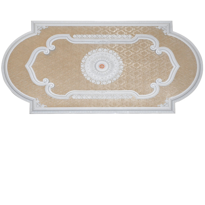 Blanco Rectangular Chandelier Ceiling Medallion, 51" H x 94" W x 3" D