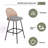 Upholstered Rattan Back Counter & Bar Stool-1162072326