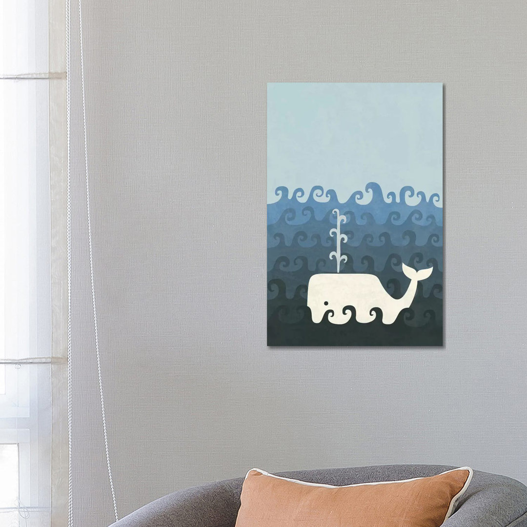 The Whale von HandsOffMyDinosaur - Galerie- Giclée auf Leinwand