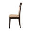 Chaises de salle à manger rembourrées de 2 en cappuccino riche et brun clair, avec dossier rembourré moelleux pour un cadre rembourré brun clair, confort