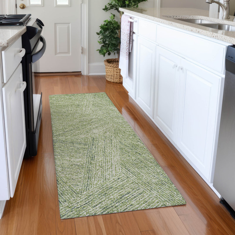 Premium Machine Washable Natoma AMF991 Lines Rug, Runner 2'3" x 7'6"