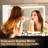 Vanity Table Set With Large LED Lights And Mirror, 3 Color Modes, Black Vanity Desk With 7 Drawers