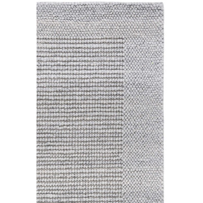 Natura Hand Woven Wool/Pet Wool/Cotton Solid Color Rug in Gray