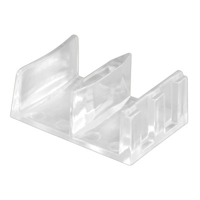 Ensemble de guide inférieur de porte de douche en plastique transparent Prime-Line