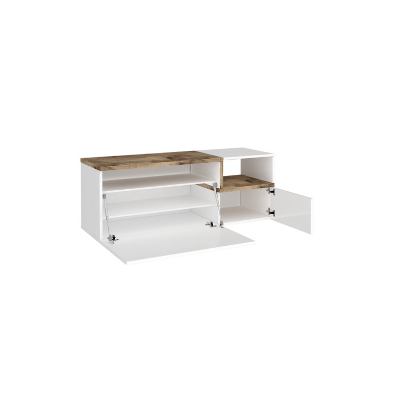 Biggi 120cm Sideboard, Glossy White/Pear