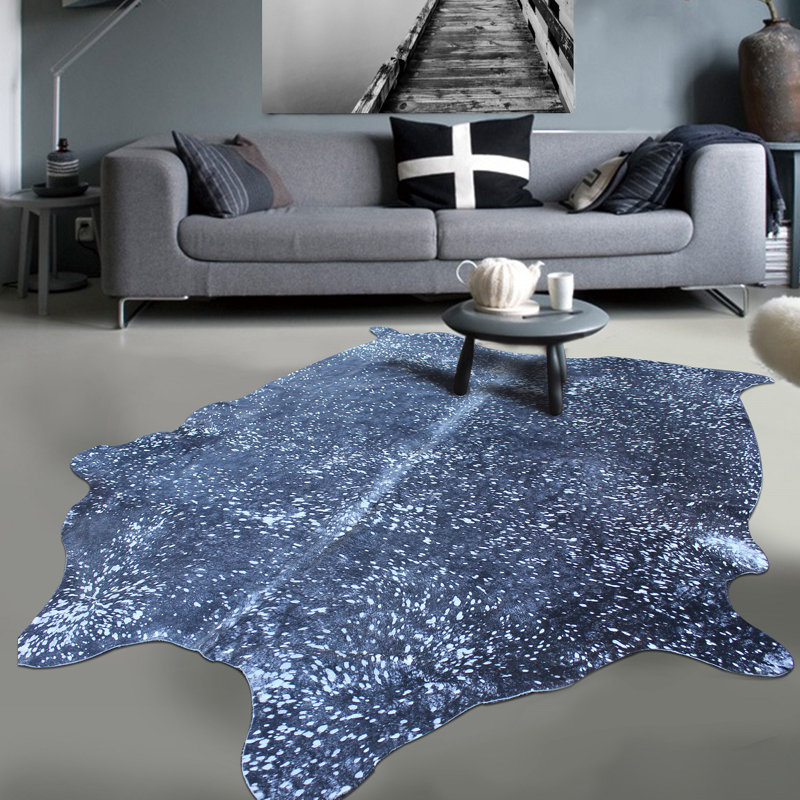 Tapis argenté/noir exquis brillante acid vache Derby