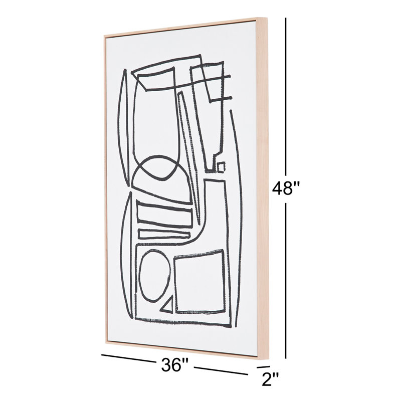 Stark 1 Print by Dan Hobday, 48" H x 36" W x 2" D, Light Brown Floater Framed