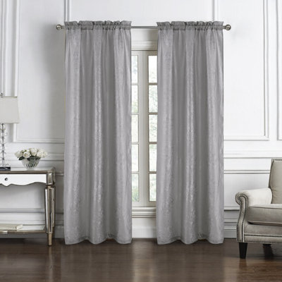 Panneau de rideau transparent brodé Deta
