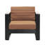 Fauteuil club - structure en aluminium léger, rembourrage d'eau, siège à lattes - coussins, conception gracieuse, profondeur de 31,26 po-1902477362