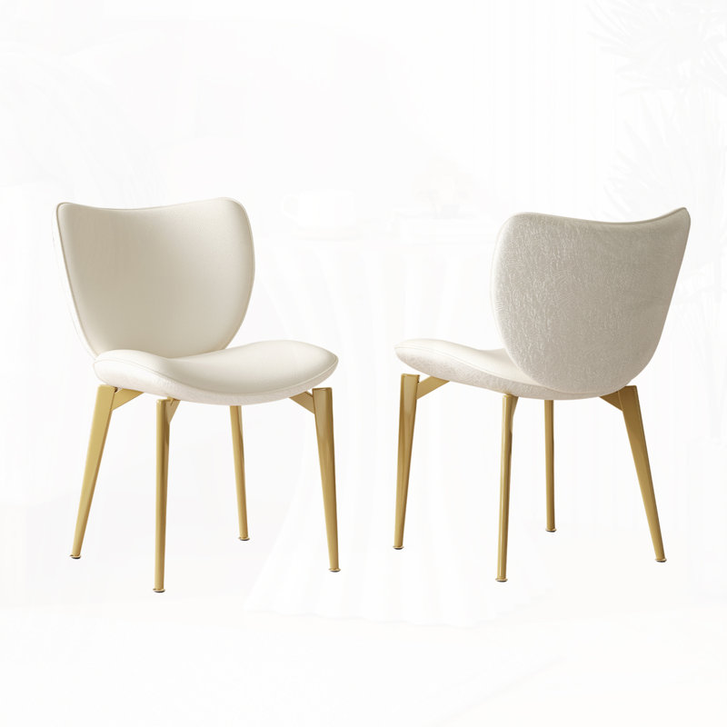 Chaises de salle à manger en polyuréthane avec pieds en métal
