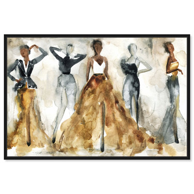 «Fashion and Glam Dancing All Night Dress», reproduction d'impression sur toile