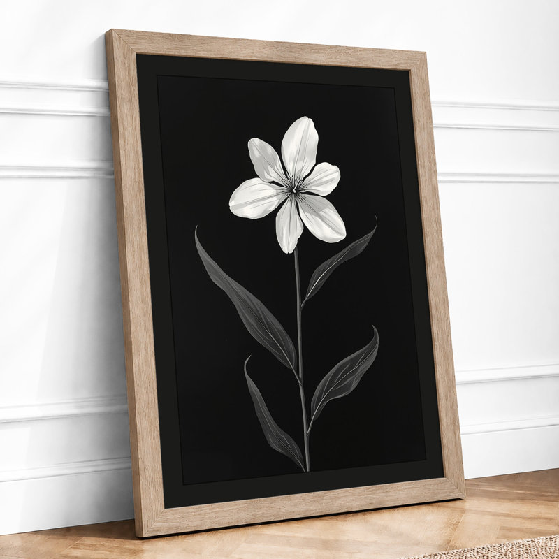 Delicate Bloom Botanical - Framed Print, Oak, A3 - 42.0 x 29.7 cm