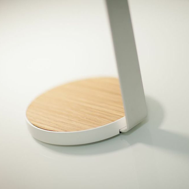 Gravy LED Desk Table Lamp, Olied Walnut/Matte White