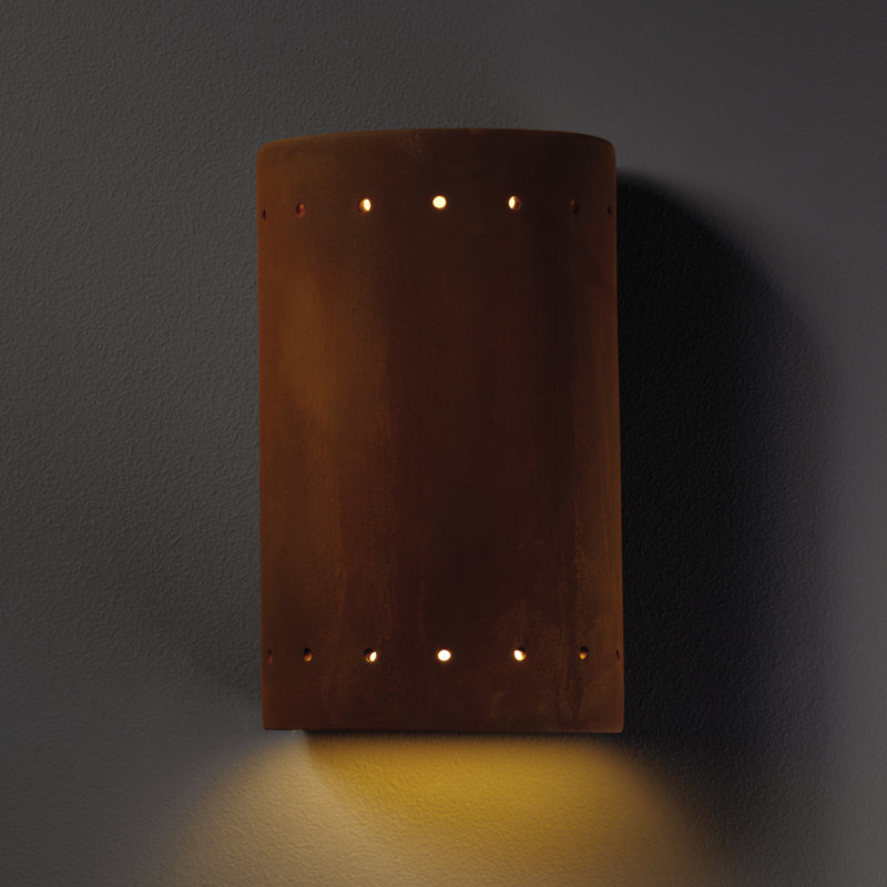 Plafonnier encastré d'extérieur Rossleigh, Oui, Vraie rouille, H 9,5 po x l 5,25 po x P 4 po