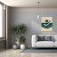 Toile épique «White and Green Minimalist Whale Design» par Momart, 18 po x 26 po-106420156