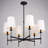 Ranshaw 6 - Light Steel Dimmable Chandelier