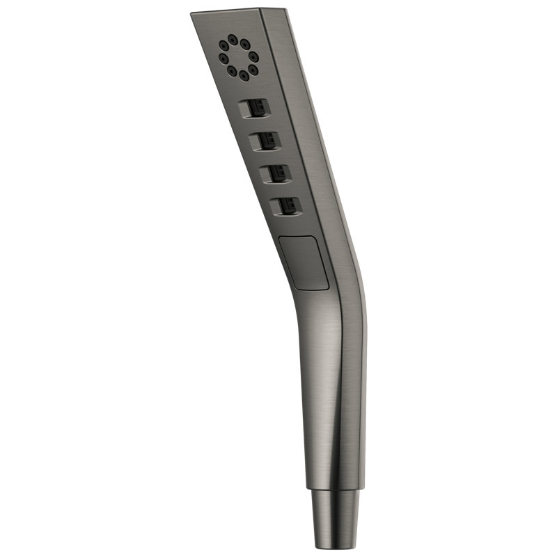 Pivotal Handheld Shower Head, Rectangle, Black Stainless