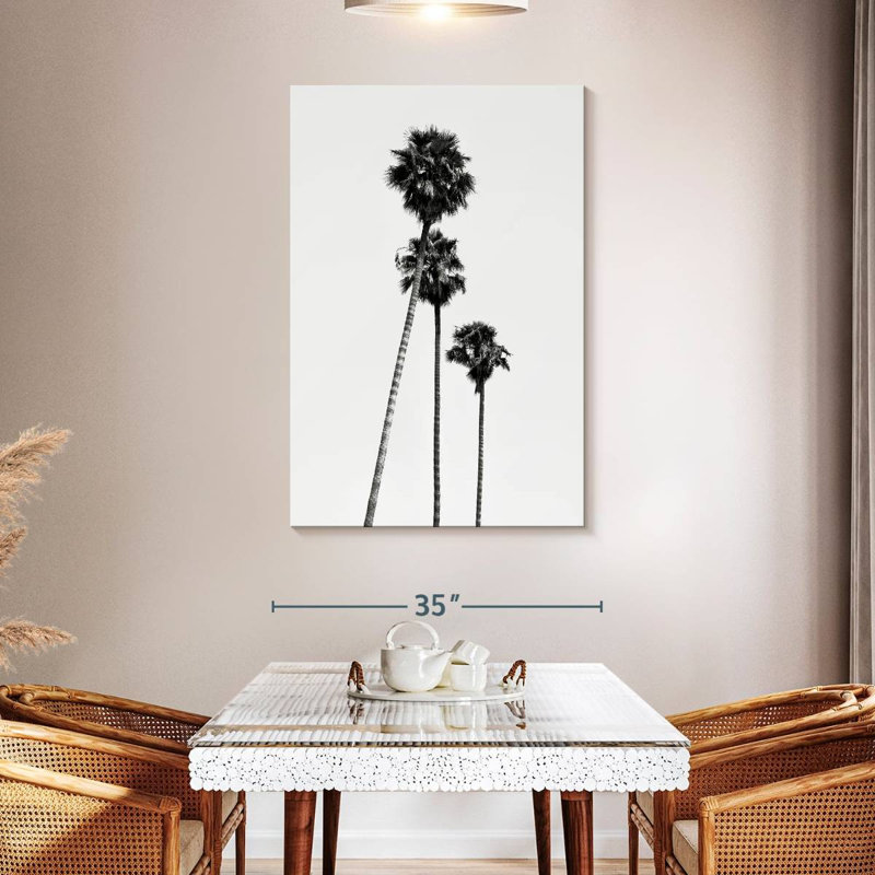 Harnek, Californie, noir, Hollywood, palmiers, H 48 po x l 32 po