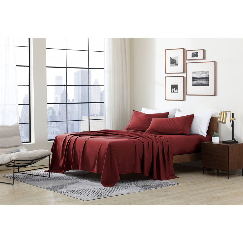 Swift Home Ultra-Soft 4-Piece Sheet Set - Essential 1800 Series Microfiber - Fits Mattress up to 14" Thick - Peach Fuzz, Durable, Easy Care