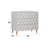 Metallic Silver & Champagne Finish Console Cabinet