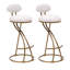 Tabourets de bar modernes rembourrés en forme de S (ensemble de 2)-1499507548