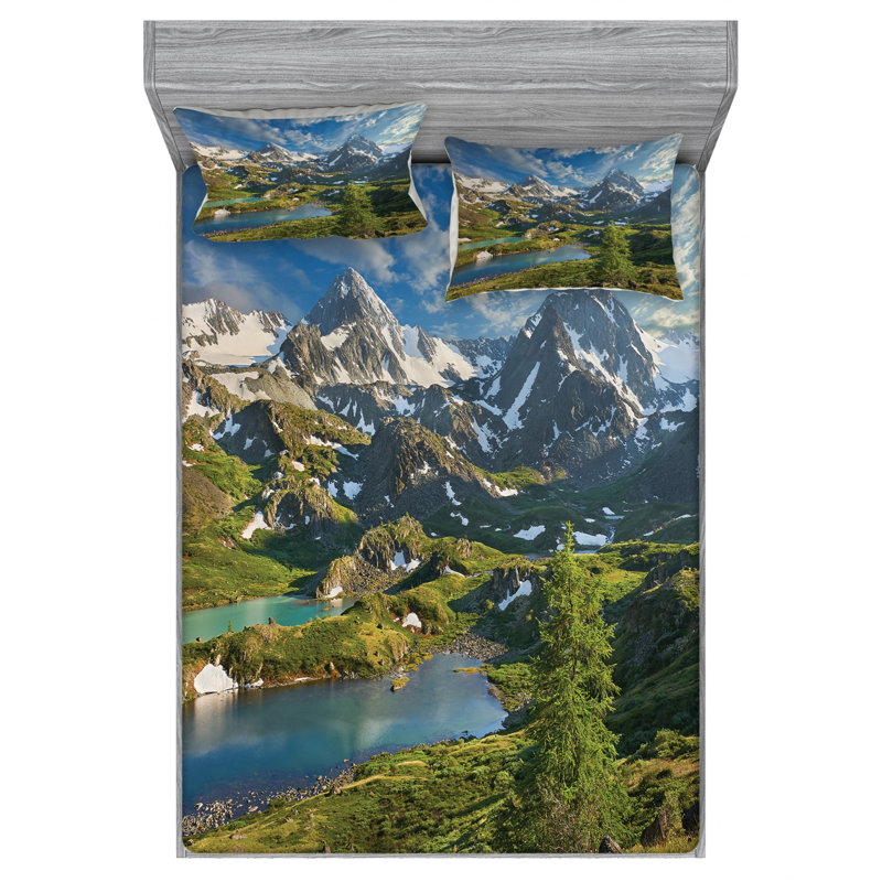 Microfiber Sheet Set, Queen Sheet Set with Fitted Sheet